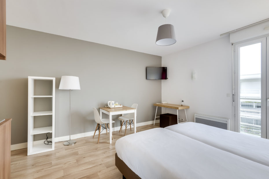 Appart'hôtel à Pau - Chambre Studio Supérieur lit jumeaux Victoria Garden